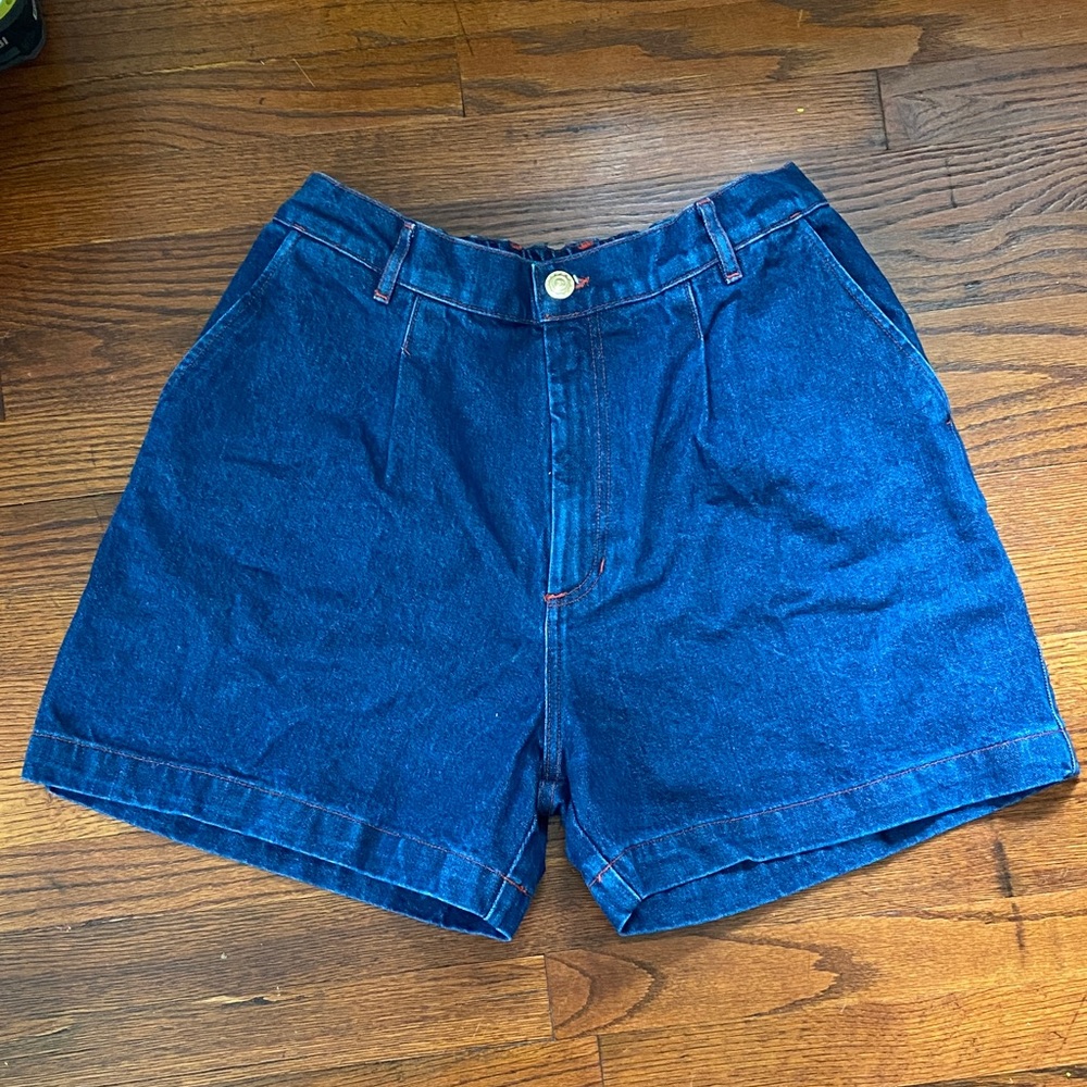 Big Bud Press Denim Trouser Shorts  Dark wash
